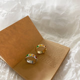 Ring Girl, Colorful Oil Dripping Love Ring – Gifts for Couples — 3