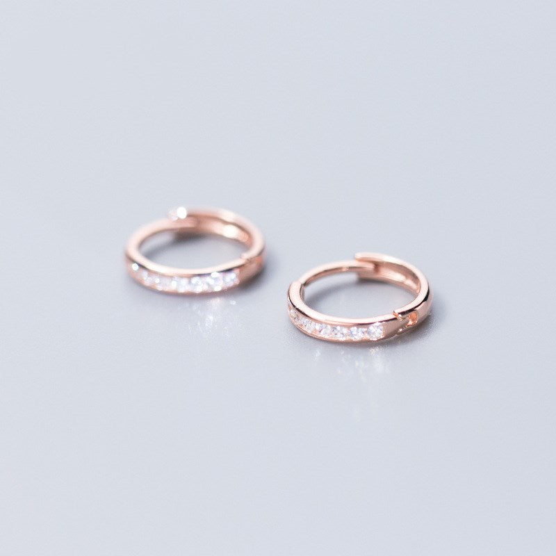 Diamond round earrings – Everyday Gifts — 1