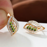 Ins Leaf-shaped Rhinestones Earrings Fashion Unique – Stylish Gifts — 11