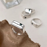 Geometric Squares Letters Ring Women's Fashion – Stylish Gifts — 2