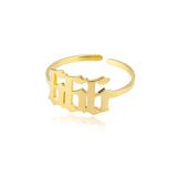 Stainless Steel Angel Number Ring Adjustable – Stylish Gifts — 11