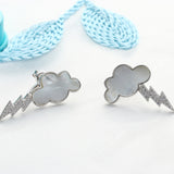 Earrings Shell Cloud Stud Earrings Sterling Silver – Practical Gifts — 5