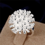Fireworks Shape Copper Plated Silver Ring Lady – Practical Gifts — 3