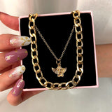 Women's Hip Hop Punk Angel Pendant Double Layer – Jewelry Gift Ideas — 5