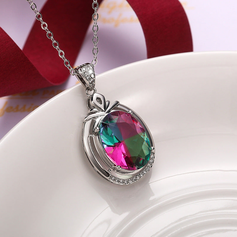 Fashion Color Crystal Short Pendant Collarbone – Jewelry Gift Ideas — 1