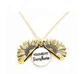 Sunflower Double Lettering Necklace – Jewelry Gift Ideas — 9
