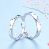Diamond Horn Couple Ring Simple Smooth Diamond – Jewelry Gift Ideas — 3