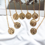 Simple Vintage Carved Coin Pendant Necklace – Jewelry Gift Ideas — 2
