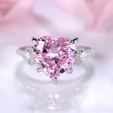 S925 Silver Heart Diamond Women's Ring – Gifts for Her — 2