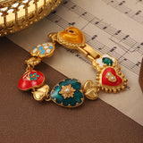 Retro Colorful Artistic Love Carved Embossed – Jewelry Gift Ideas — 7