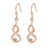 Austrian Crystal Rose Gold Gourd Earrings – Practical Gifts — 3