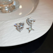 Diamond And Pearl Heart Tassel Ear Clips – Practical Gifts — 9