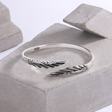 Vintage Thai Silver Feather Bracelet Female – Jewelry Gift Ideas — 6