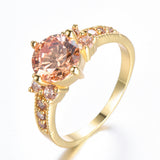 Rhinestone Zircon Four-claw Round Ring – Thoughtful Gifts — 3