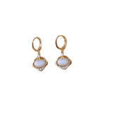 S925 Silver Needle Opal Ear Lock Earrings Girl – Gifts for Kids — 2