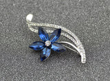 Five-leaf flower crystal brooch – Jewelry Gift Ideas — 3