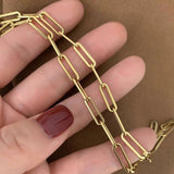 18k Gold Stainless Steel Paper Clip Clavicle – Jewelry Gift Ideas — 11