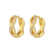 Fashion Copper Plating 18K Gold Earrings Ins Geometric – Stylish Gifts — 4