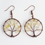Crystal Gravel Bronze Wire Round Pendant Tree – Jewelry Gift Ideas — 15