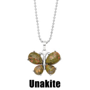 Crystal Agate Butterfly Necklace Pendant Neck – Jewelry Gift Ideas — 7
