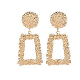 Frosted Geometric Earrings Metal Earrings – Gift Ideas — 4