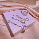 Artificial Diamond Pendant Drop-shaped Suit – Jewelry Gift Ideas — 3