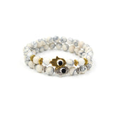 White Turquoise Stretch Palm Bracelet – Jewelry Gift Ideas — 5