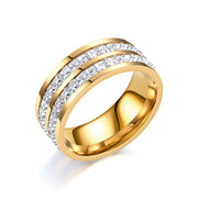 Fashion Rhinestones Rings Women Stainless Steel Ring – Stylish Gifts — 5