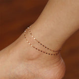 Simple Gold Plated Stainless Steel Anklets Lip Chain – Birthday Gifts — 1
