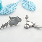 Earrings Shell Cloud Stud Earrings Sterling Silver – Practical Gifts — 2