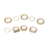 European and American Digital Hollow Ring Set – Stylish Gifts — 5