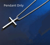 Smooth Simple Titanium Cross Pendant Male – Jewelry Gift Ideas — 11