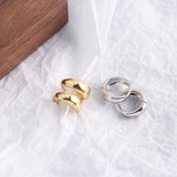 Simple Metal Wide-faced Personalized Earrings – Surprise Gifts — 8
