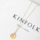 Golden Coin Rose Necklace – Jewelry Gift Ideas — 5