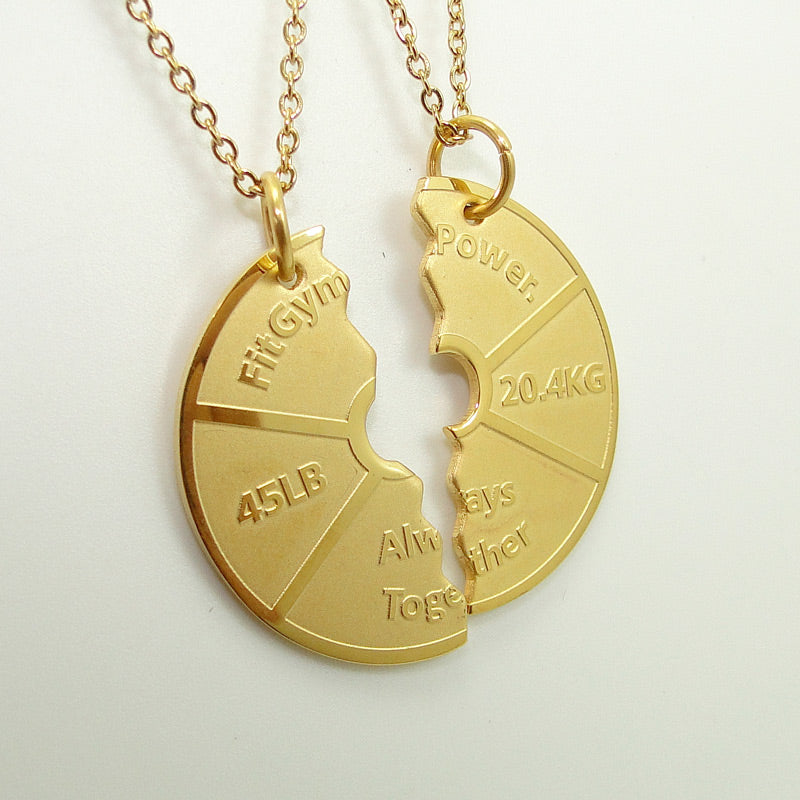 Dumbbell piece couple pendant – Jewelry Gift Ideas — 1