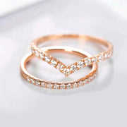 Women's Simple Fashion Set Row Diamond Ring – Stylish Gifts — 1