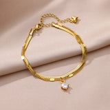 Fashion Double Layer Snake Bone Anklet Elegant Beach – Stylish Gifts — 2