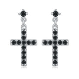 Cross Earrings Real Gold-plated Zircon – Jewelry Gift Ideas — 7