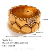 Double-layer Peach Heart Ring For Women – Gifts for Her — 9
