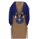 Round Chain Fringe Pendant Scarf Shawl Scarf – Jewelry Gift Ideas — 4