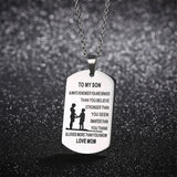 From Mom to Son - Stainless Steel Dog Tag – Jewelry Gift Ideas — 2