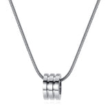 Personalized Titanium Steel Double Ring Necklace – Jewelry Gift Ideas — 6
