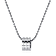 Personalized Titanium Steel Double Ring Necklace – Jewelry Gift Ideas — 6