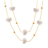 Vintage Baroque Pearl Double Layer Necklace – Jewelry Gift Ideas — 6