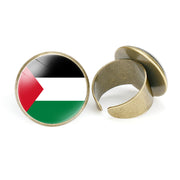 Asian National Flags Vintage Open Ring – Unique Gift Ideas — 13