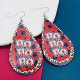 Cartoon Printed Christmas Leather Earrings – Useful Gifts — 5