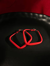 Simple Red Square Earrings Senior Atmospheric Earrings – Gifts for Her — 1