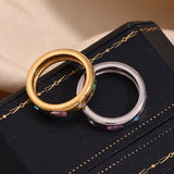 Water Drop Geometry Color Zircon Ring For Women – Gifts for Her — 8