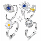 Turnable Rings Eyes Flowers Anxiety Rings – Jewelry Gift Ideas — 6