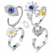 Turnable Rings Eyes Flowers Anxiety Rings – Jewelry Gift Ideas — 6